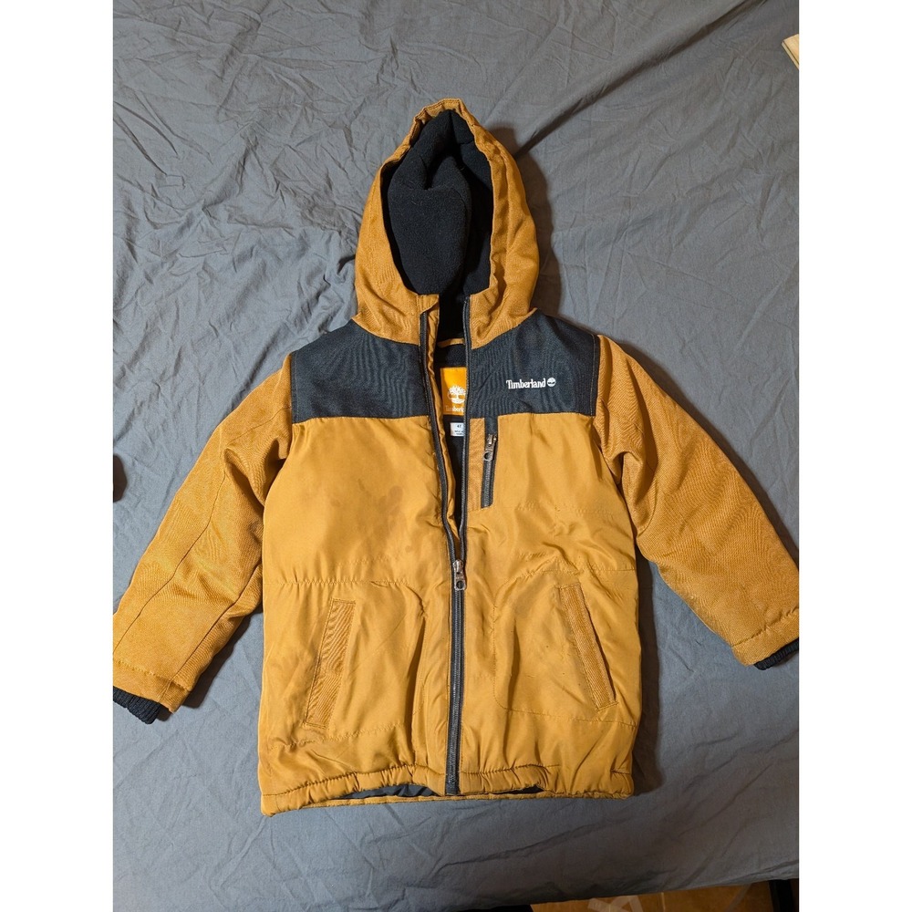 TIMBERLAND BOYS Logo Puffy Jacket Mustard 4T‎